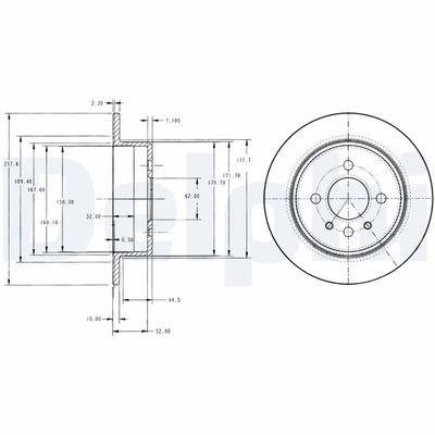 Brake Disc DELPHI BG2202