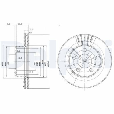 Brake Disc DELPHI BG2207