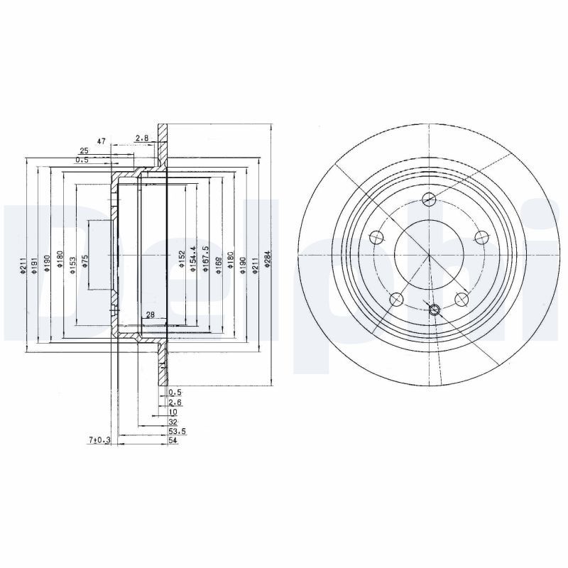 DELPHI BG2211 Brake Disc