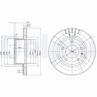 Brake Disc DELPHI BG2212