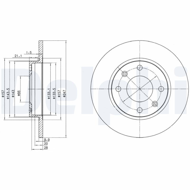DELPHI BG2213 Brake Disc