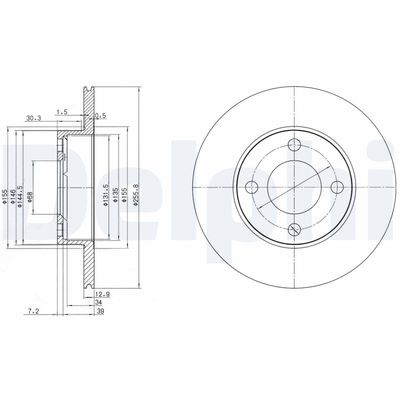 Brake Disc DELPHI BG2215