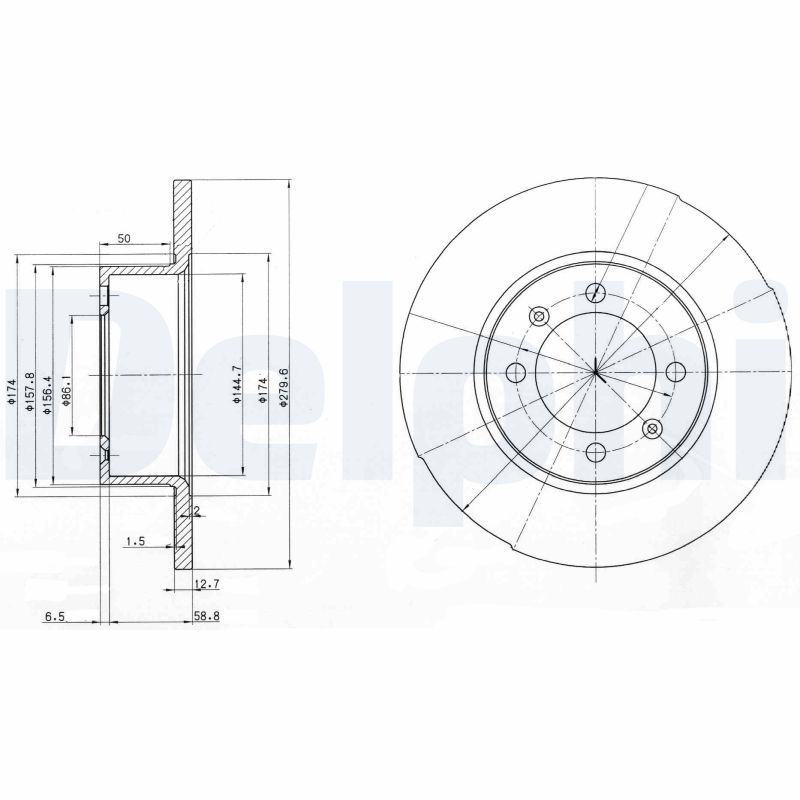 DELPHI BG2218 Brake Disc