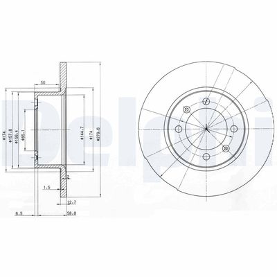 Brake Disc DELPHI BG2218