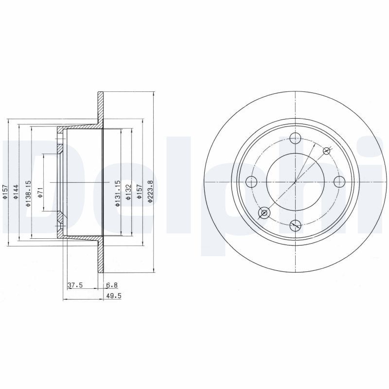 DELPHI BG2220 Brake Disc