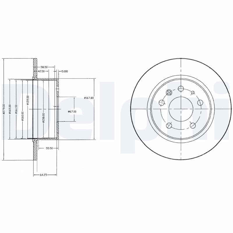 DELPHI BG2240 Brake Disc