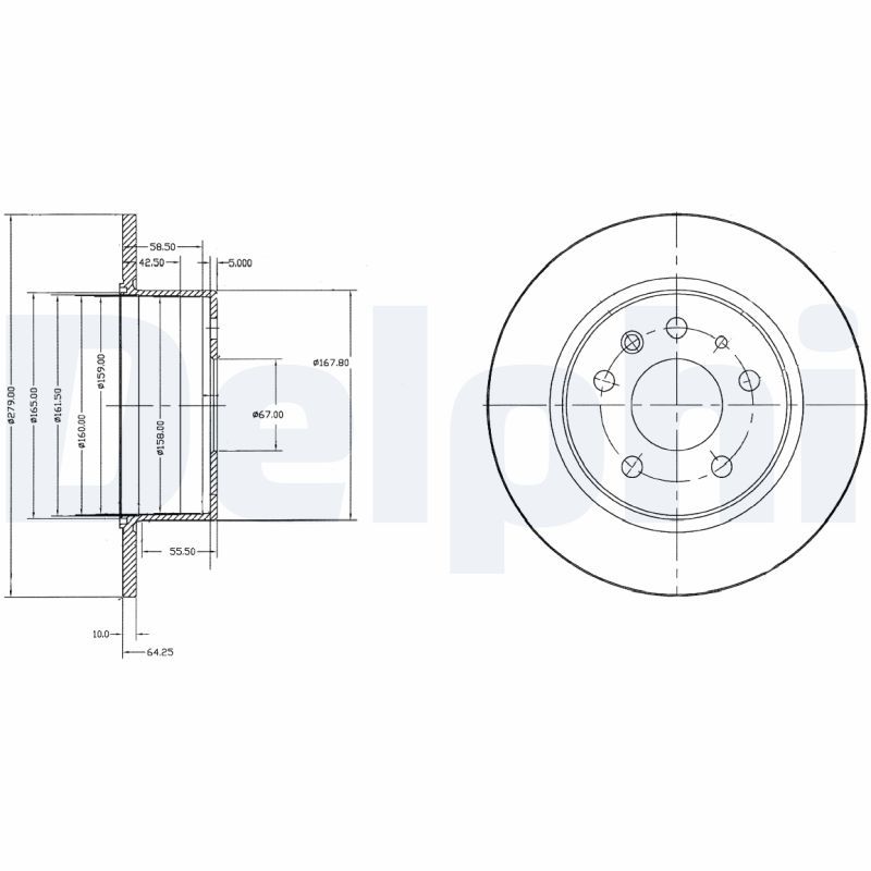DELPHI BG2252 Brake Disc