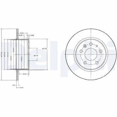 Brake Disc DELPHI BG2252