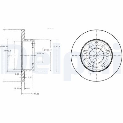 Brake Disc DELPHI BG2253