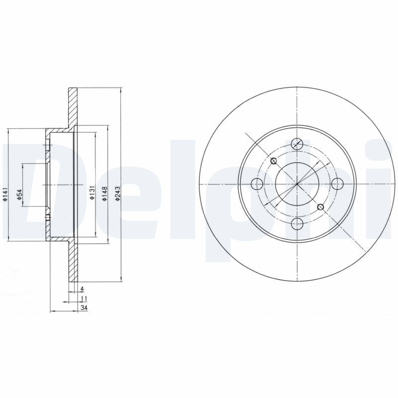 DELPHI BG2256 Brake Disc