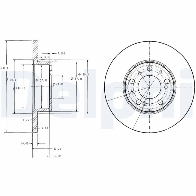 DELPHI BG2257 Brake Disc
