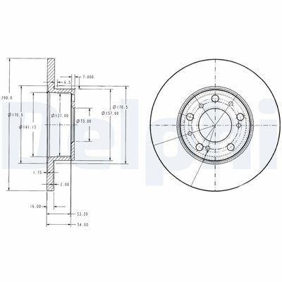 Brake Disc DELPHI BG2257