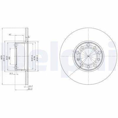 Brake Disc DELPHI BG2259
