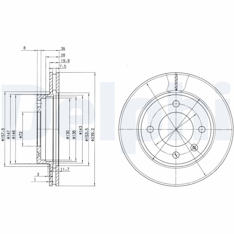 DELPHI BG2273 Brake Disc
