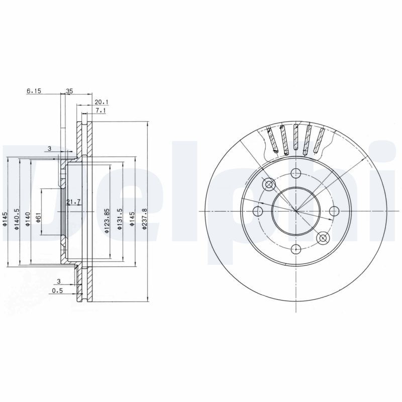 DELPHI BG2282C Brake Disc