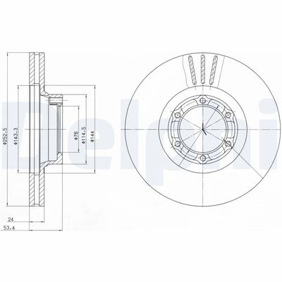 Brake Disc DELPHI BG2284