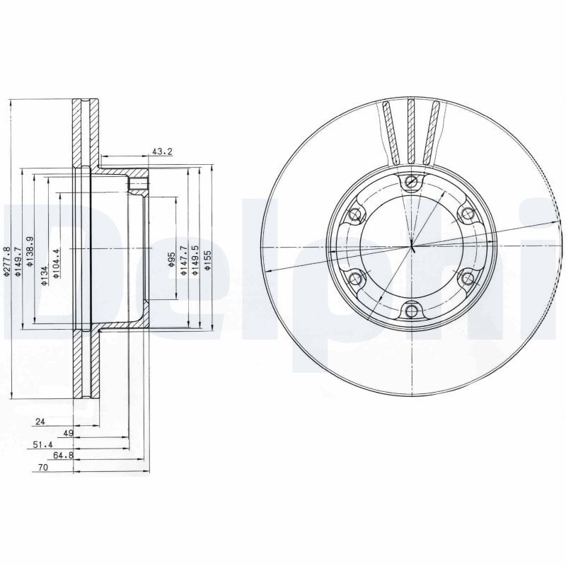 DELPHI BG2286 Brake Disc