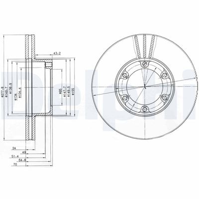 Brake Disc DELPHI BG2286