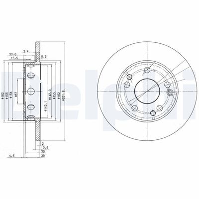 Brake Disc DELPHI BG2288