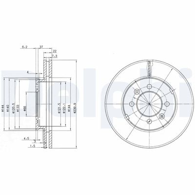 Brake Disc DELPHI BG2290