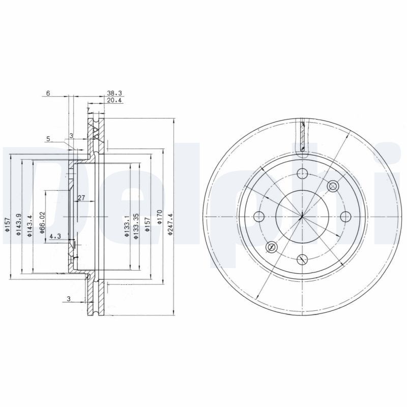 DELPHI BG2292 Brake Disc