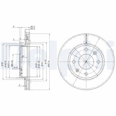 Brake Disc DELPHI BG2292