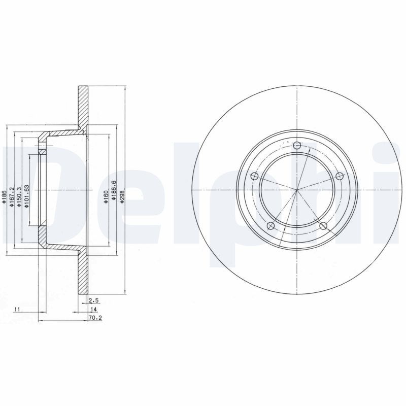 DELPHI BG2297 Brake Disc