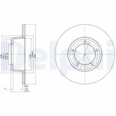 Brake Disc DELPHI BG2297