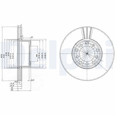 Brake Disc DELPHI BG2306