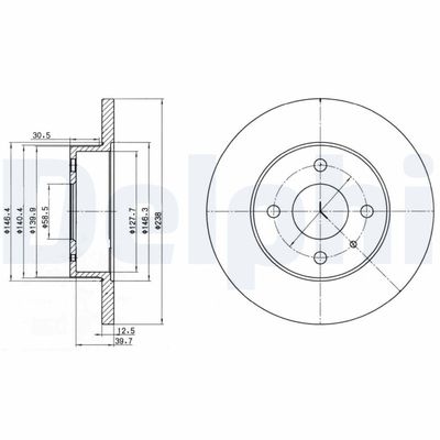 Brake Disc DELPHI BG2312