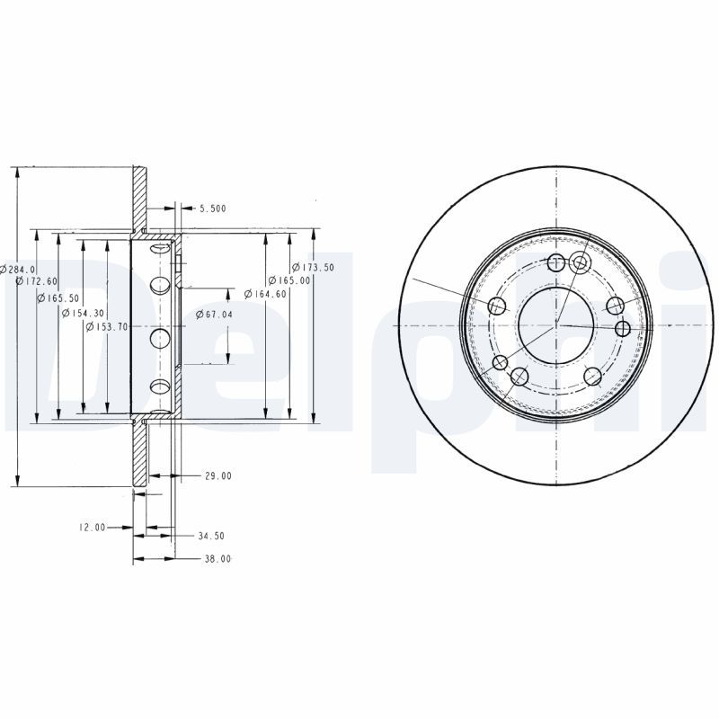 DELPHI BG2314 Brake Disc