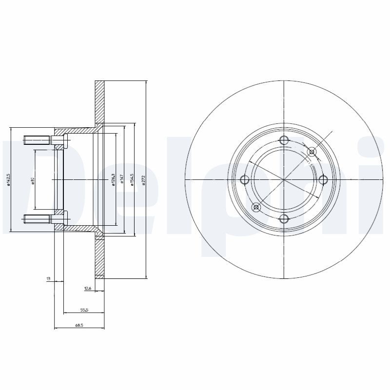 DELPHI BG2316 Brake Disc
