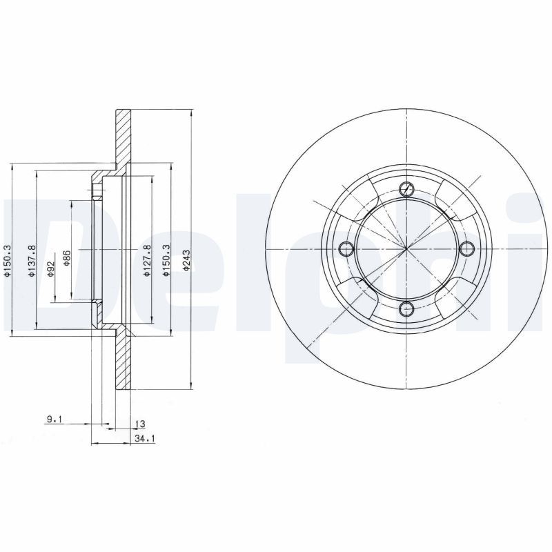 DELPHI BG2324 Brake Disc