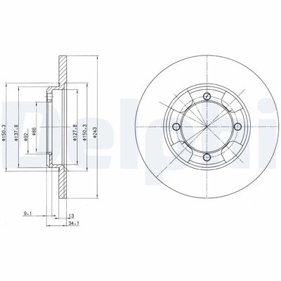 Brake Disc DELPHI BG2324