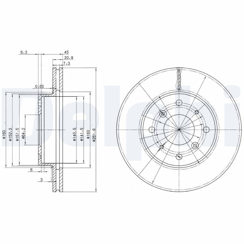 DELPHI BG2336 Brake Disc