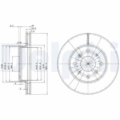 Brake Disc DELPHI BG2336