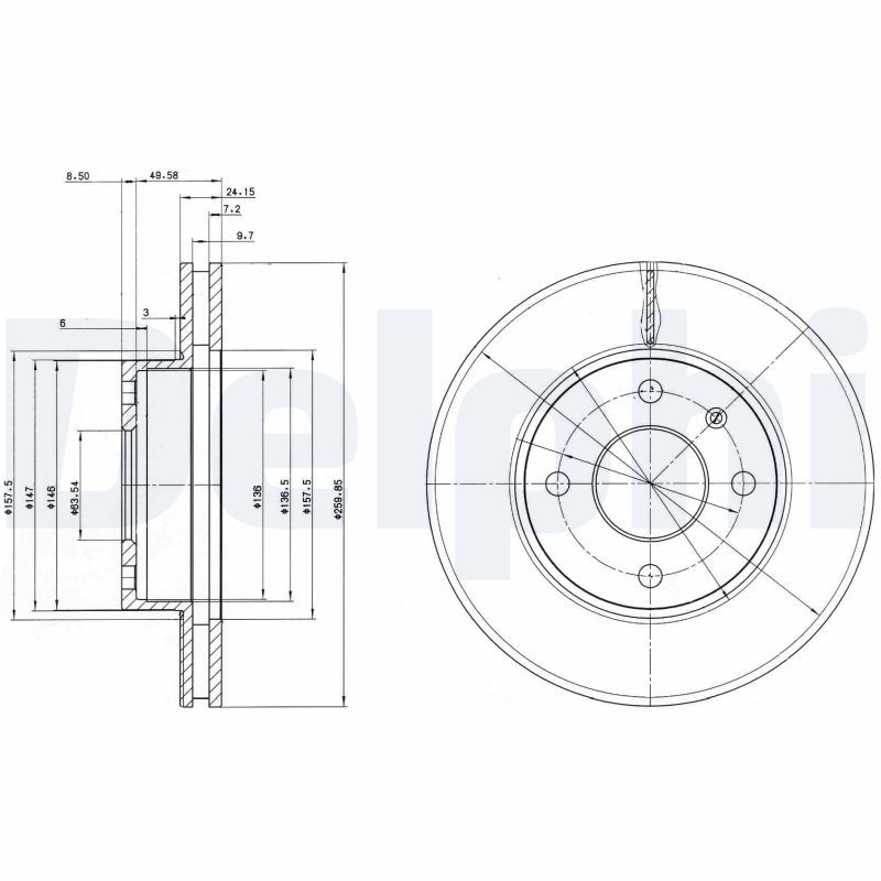 DELPHI BG2339 Brake Disc