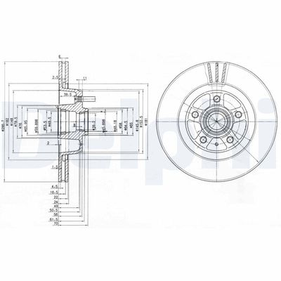 Brake Disc DELPHI BG2342
