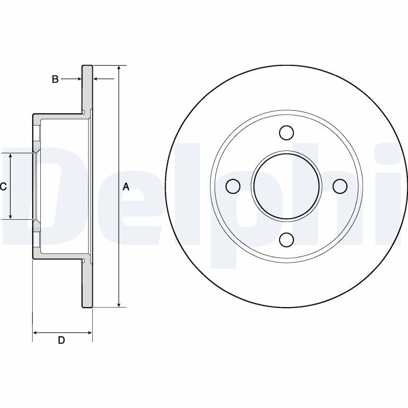 DELPHI BG2343 Brake Disc