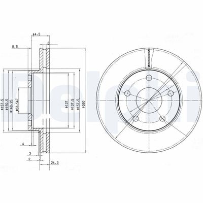 Brake Disc DELPHI BG2346