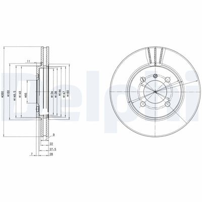 Brake Disc DELPHI BG2347