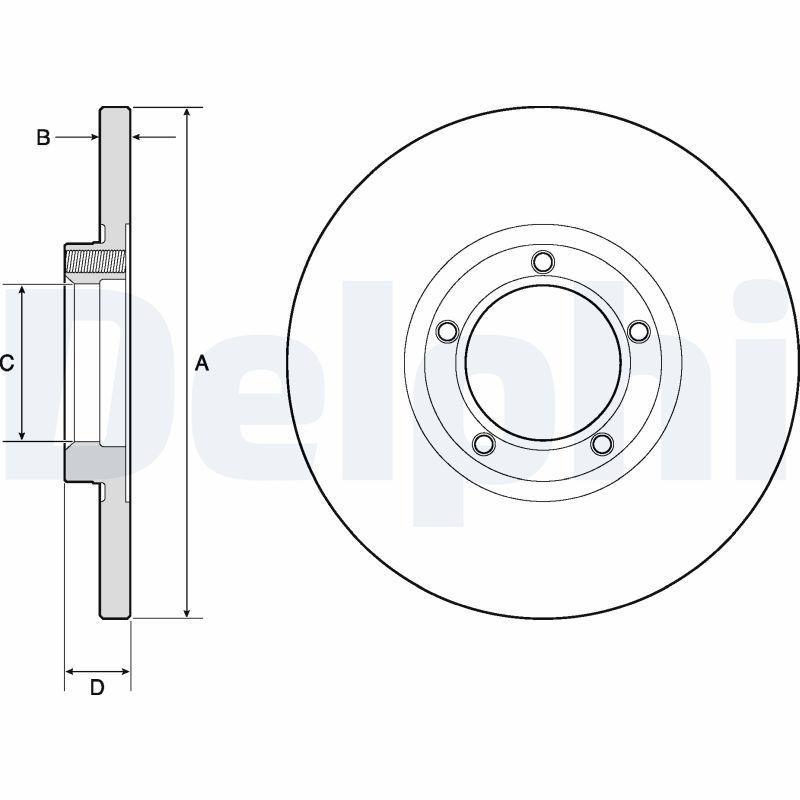 DELPHI BG2349 Brake Disc