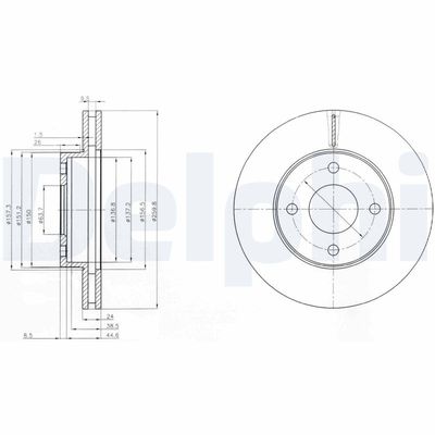 Brake Disc DELPHI BG2350