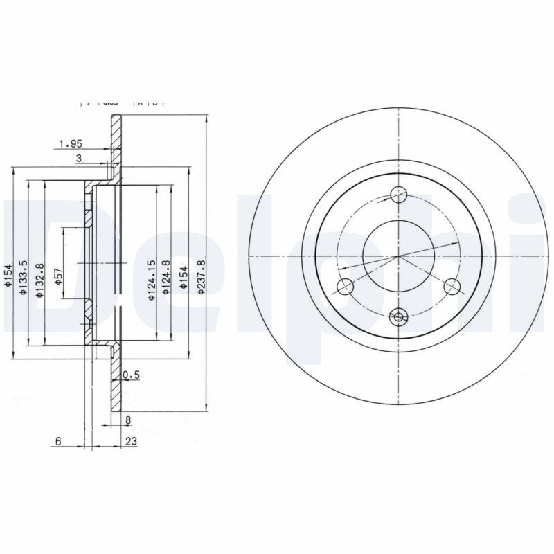 DELPHI BG2355 Brake Disc