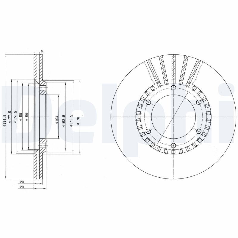 DELPHI BG2365 Brake Disc