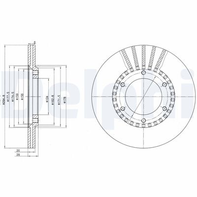 Brake Disc DELPHI BG2365
