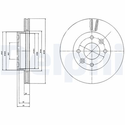Brake Disc DELPHI BG2371