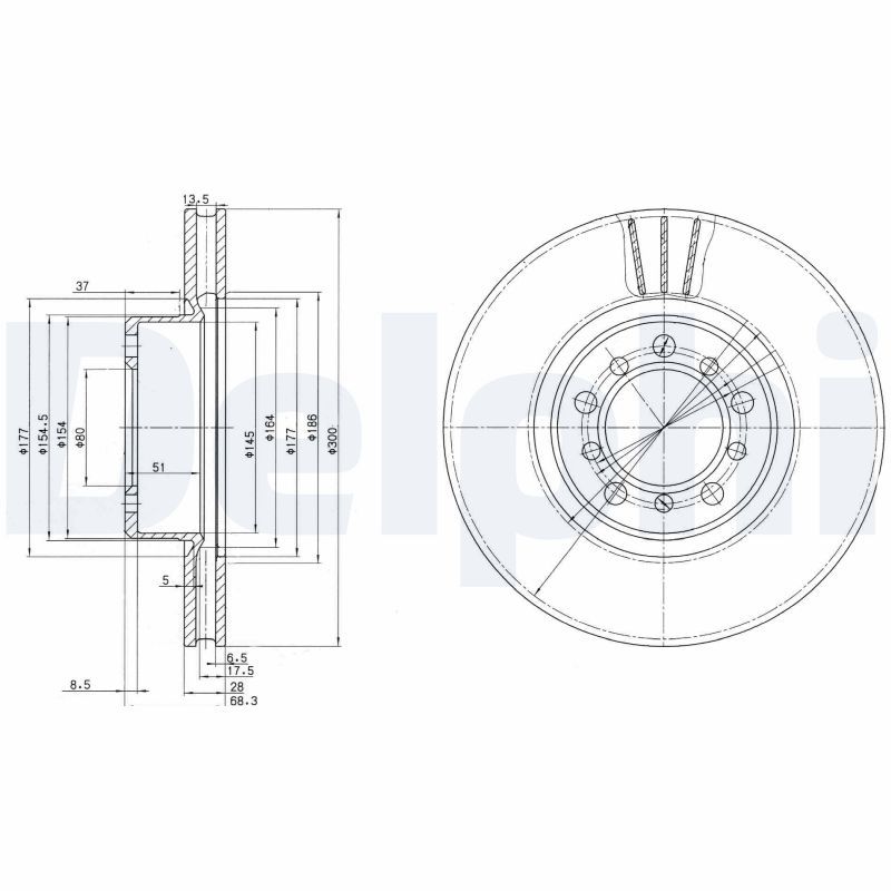 DELPHI BG2372 Brake Disc