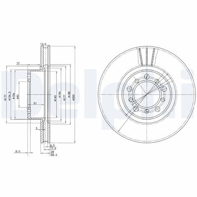 Brake Disc DELPHI BG2372