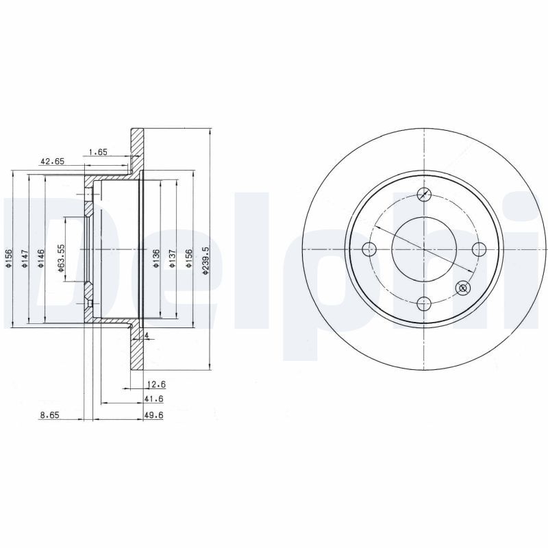 DELPHI BG2375 Brake Disc